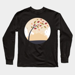 Windy landscape with tree  2 Long Sleeve T-Shirt